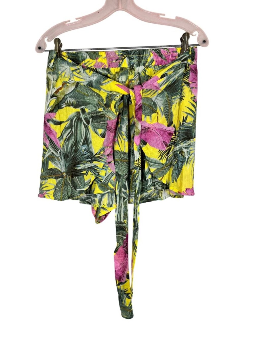 Colorful Floral Skort L Pink Tropical Summer Botanical Resort Cottage Feminine